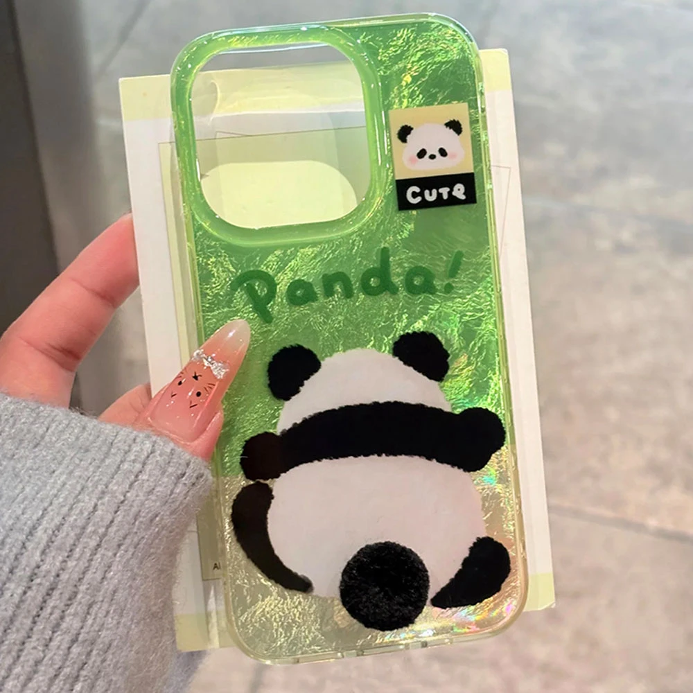 Funda de teléfono con patrón de vórtice degradado Trippy Panda para iPhone 17 16 15 14 13 12 Pro Max 7 8 Plus 11 16e X XS XR SE cubierta a prueba de golpes - imagen 4