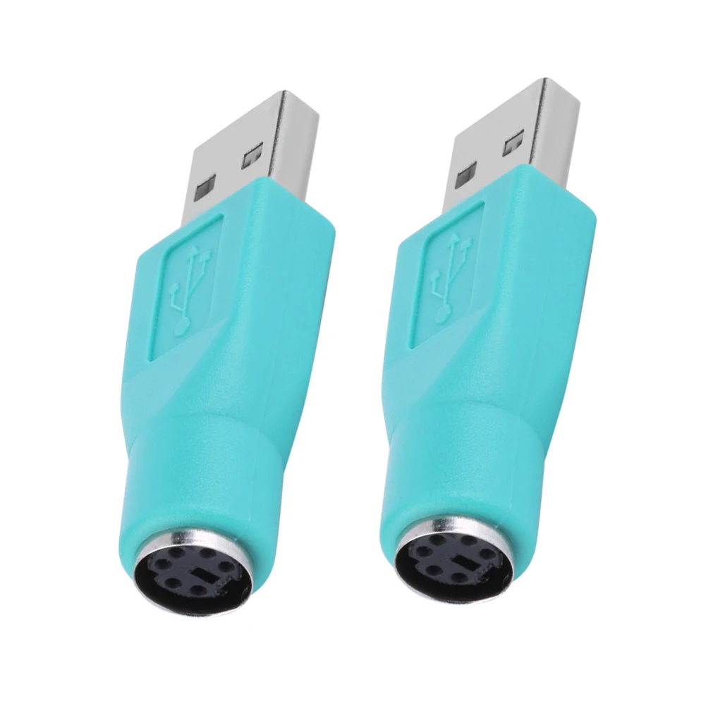 2 uds PS/2 hembra a USB macho adaptadores convertidores para PC teclado ratón ratones