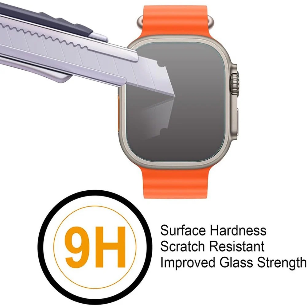 3 uds Protector de pantalla de vidrio templado para Apple Watch Ultra 3 2 1 49MM 49 MM protección de película accesorio protector de pantalla - imagen 4