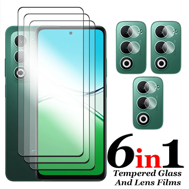 6 en 1 para OPPO A5 vidrio para OPPO A5 5G vidrio templado 2.5D cubierta completa pegamento HD Protector de pantalla para OPPO A5 4G película de lente - imagen 2