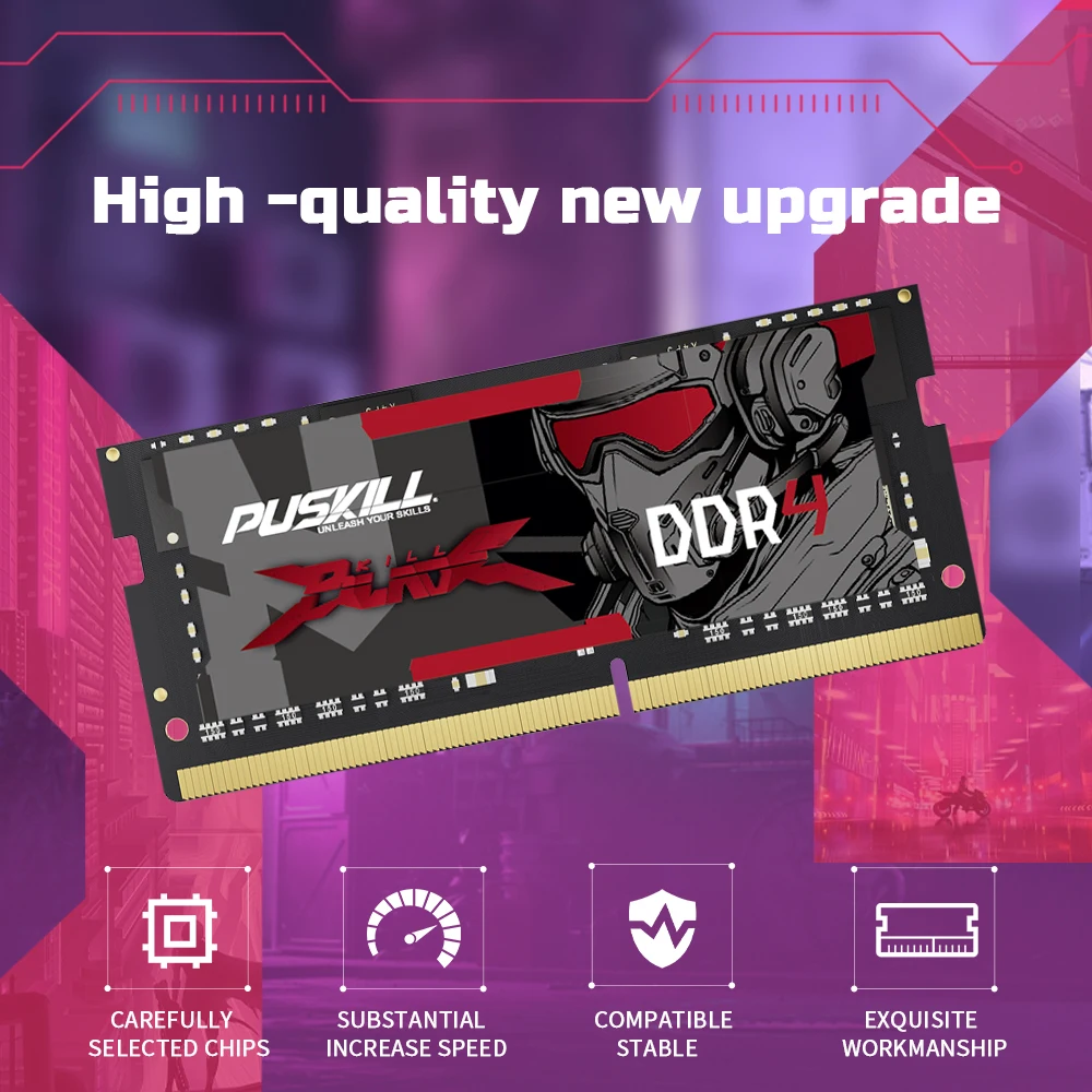 PUSKILL DDR4 Memoria Ram Notebook 32GB 16GB 8GB 4GB 3200 2666 2400 DDR3L 1,35 V 1600 1333 Memoria para computadora portátil Sodimm - imagen 2