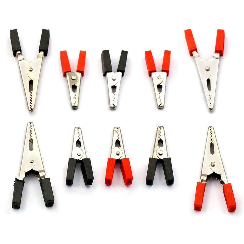 Abrazadera de prueba de cocodrilo, multímetro de electricista, suministro de energía, alambre, hierro conductor, 10 piezas - imagen 4