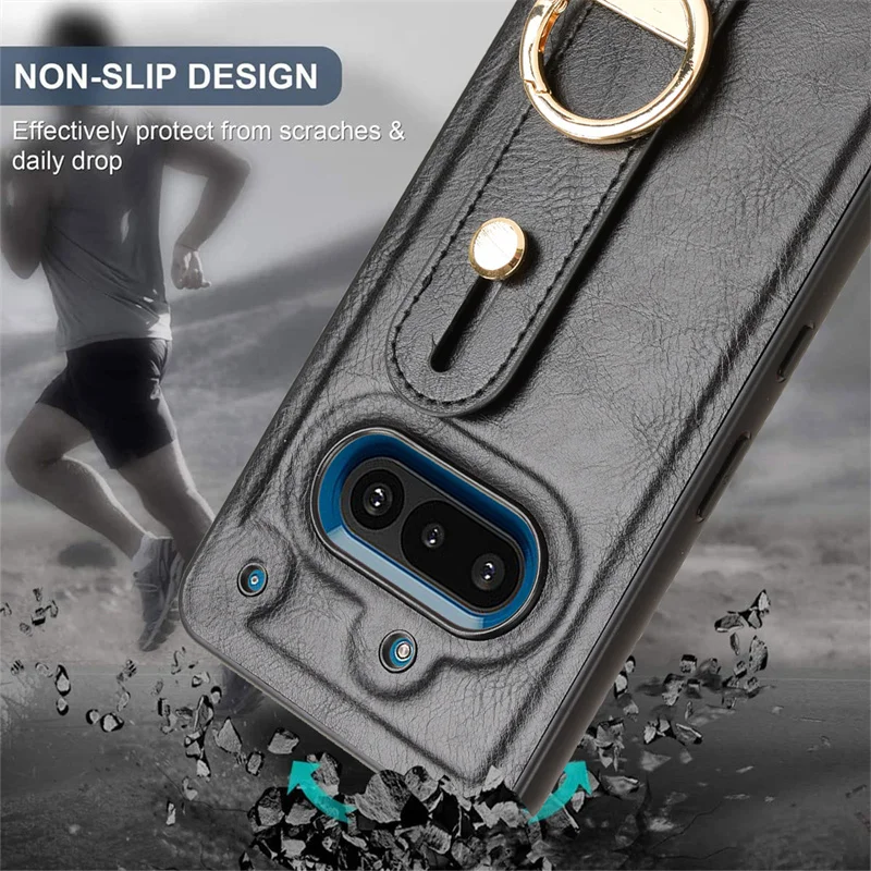Funda de cuero con pulsera de lujo para Nothing Phone 3a NothingPhone 3A Pro con abridor de anillo Coque Fundas Capa - imagen 4