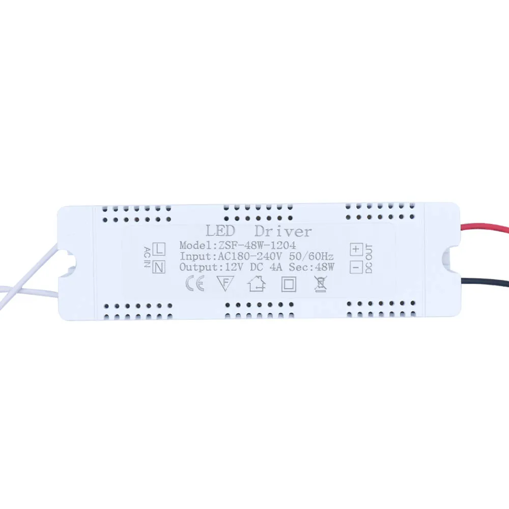 Fuente de alimentación del controlador LED 6W 12W 24W 36W 48W 60W AC220 12V 1A -5A transformadores de iluminación de Control de fuente de alimentación para tira de luz LED - imagen 5