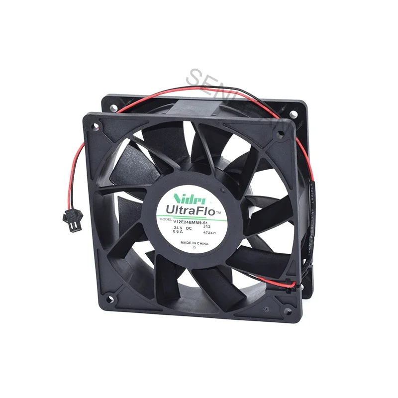 Ventilador enfriador de servidor de 2 cables para Nidec V12E24BMM9-51, 4724I1, DC 24V, 0.6A, 120x120x38MM