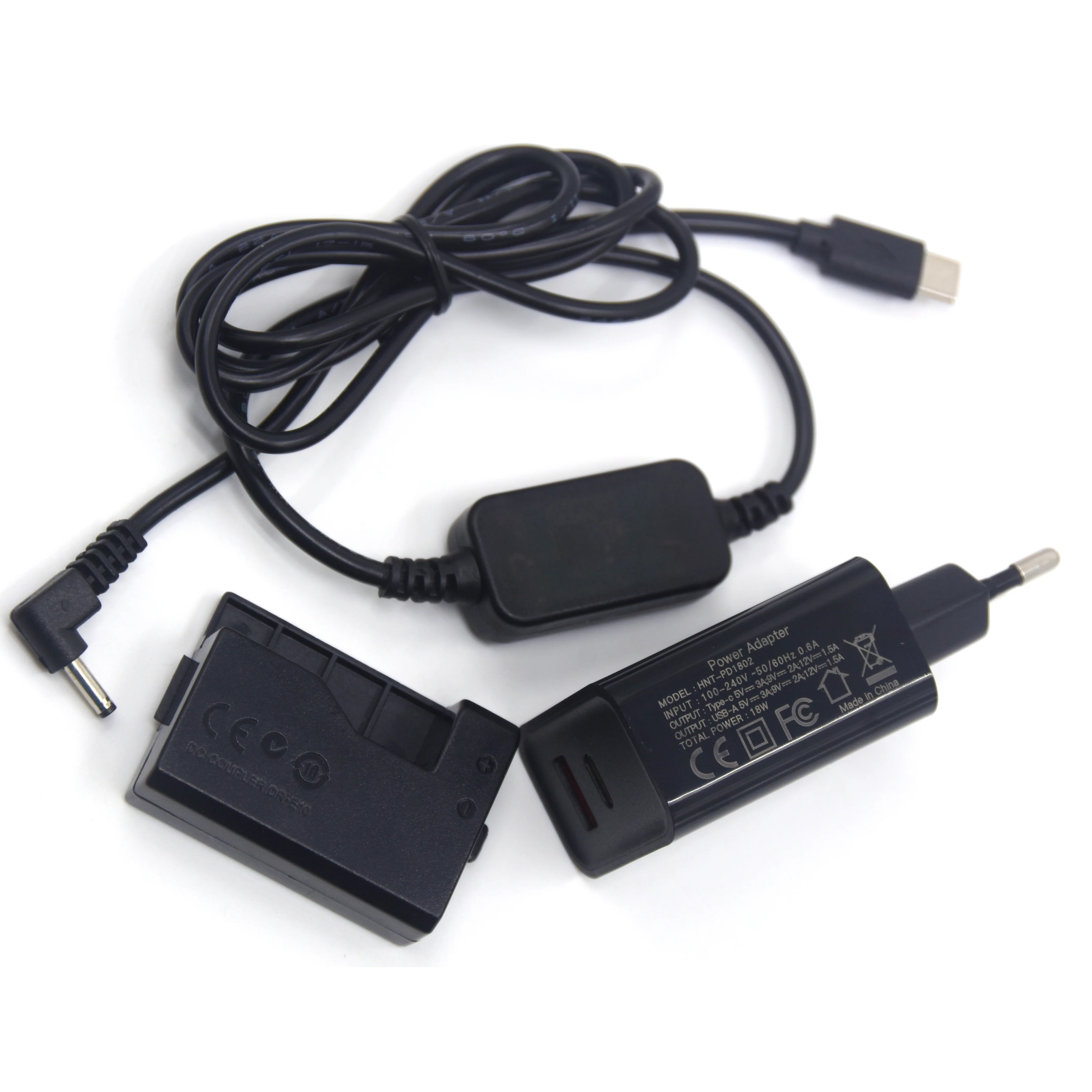 Batería simulada DR-E10 LP-E10 + cargador PD de 18W tipo C + Cable USB C CC para cámara Canon EOS 1200D 1300D 1500D X90 X80 X70 X50 T5 T6 T7