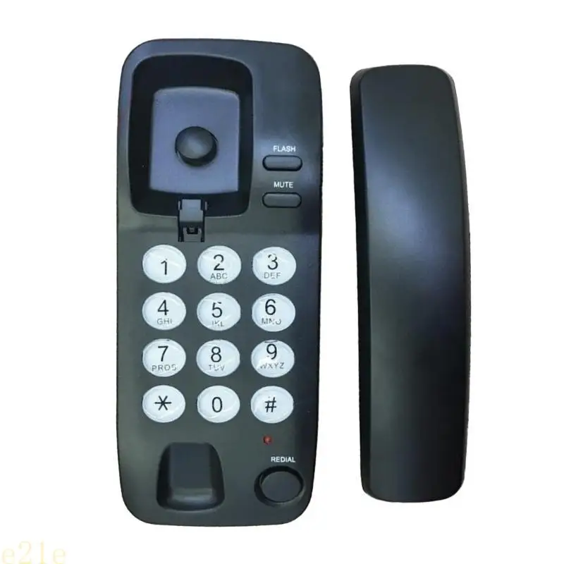 Teléfono fijo pared E21E, miniteléfono portátil, teléfono montable en pared - imagen 3
