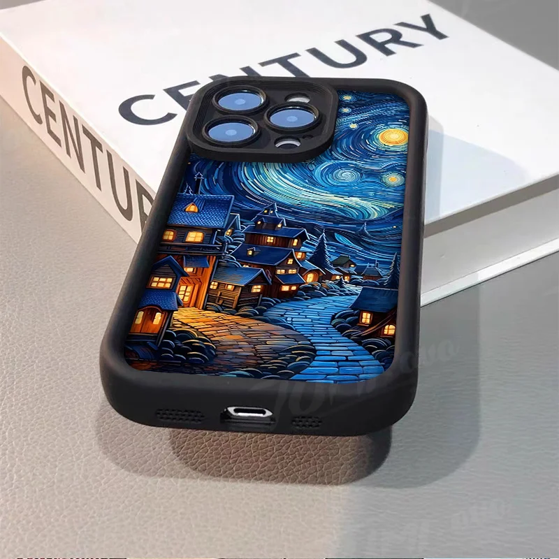 Funda con pintura al óleo de cielo estrellado Van Gogh para Xiaomi Redmi Note 13 12 11 Pro Plus 12S 11S 10S 10 9 9S 8 12C 13C TPU cubierta protectora - imagen 4