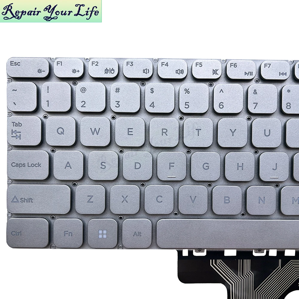 Teclado retroiluminado para portátil Inglés de EE. UU. para Azerty AZ-1511 YXT-91-71 SCDY-340-2-3 retroiluminación teclas plateadas Teclado nuevo - imagen 3