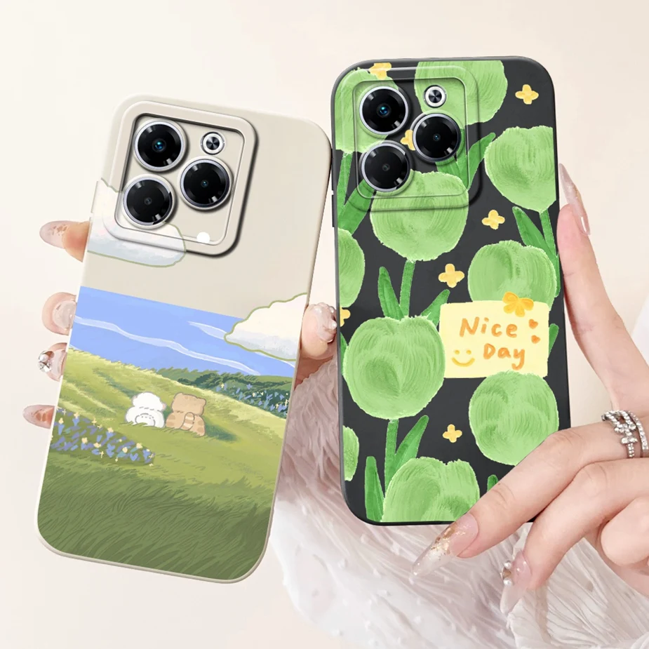 Funda de lujo pintada en caramelo para Infinix Note 40X 5G X6838, funda de teléfono TPU suave a prueba de golpes para Infinix Note 40X Note40X, parachoques - imagen 3