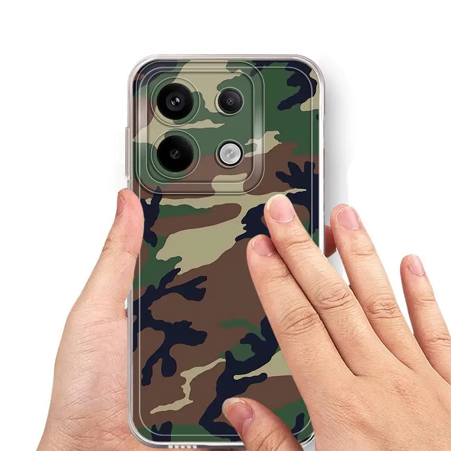 Funda Patrón Camuflaje para Xiaomi Redmi 9C A5 12C 9A 10C A1 A2+ 13C 14C A3x Transparente Suave - imagen 2