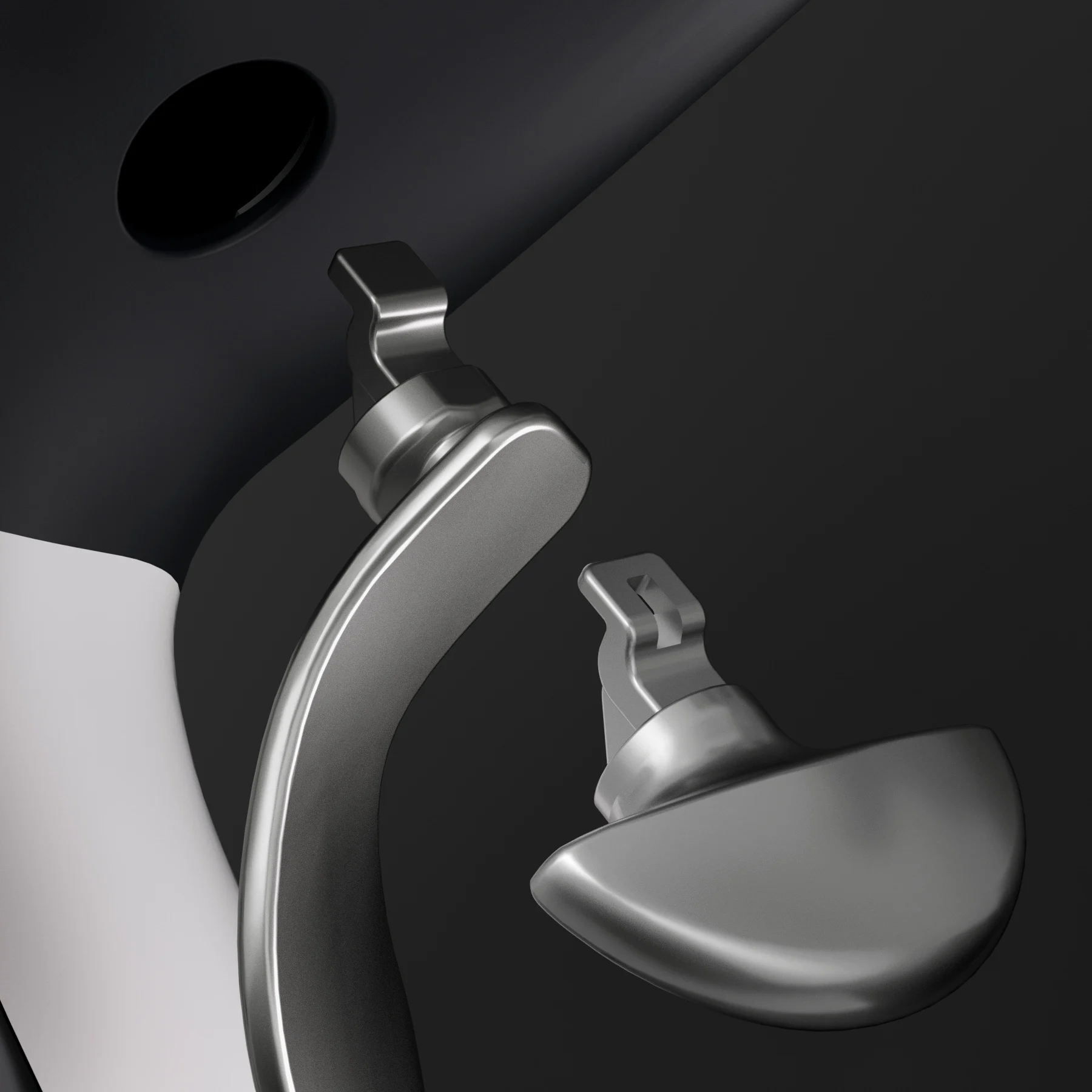 Paletas traseras eXtremeRate para controlador ps5 Edge, botones traseros de metal intercambiables de repuesto de 4 piezas - Plata metalizada - imagen 4