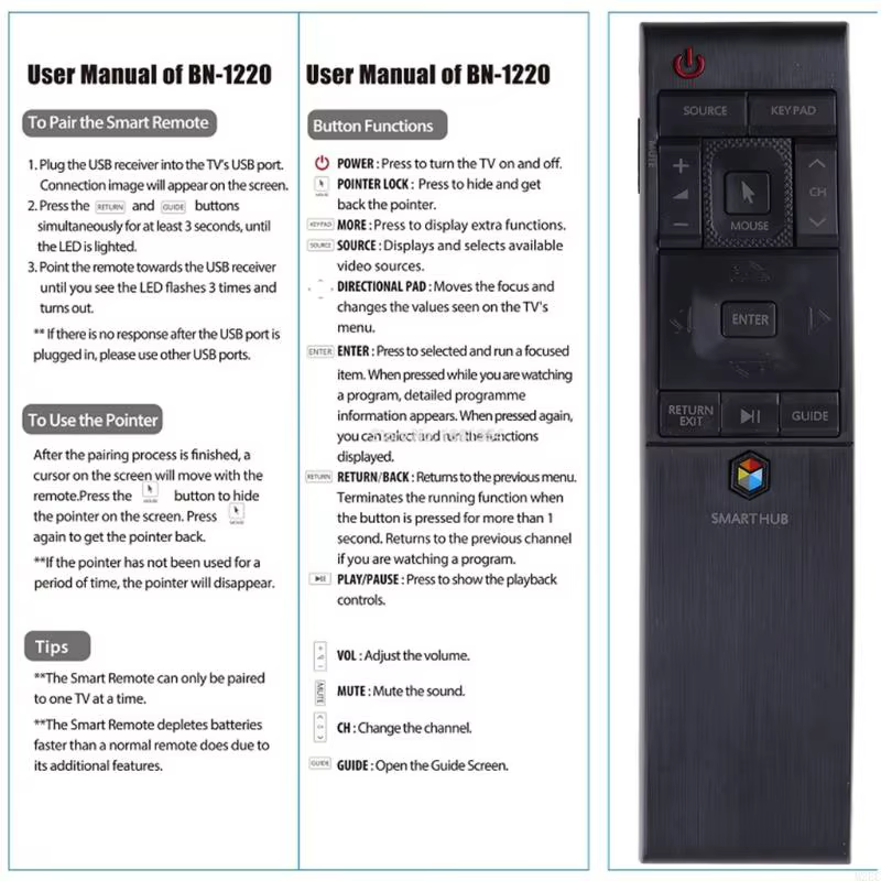 M2EC BN59-01220D Control remoto para BN59-01221J BN59-01220E para televisión inteligente - imagen 2