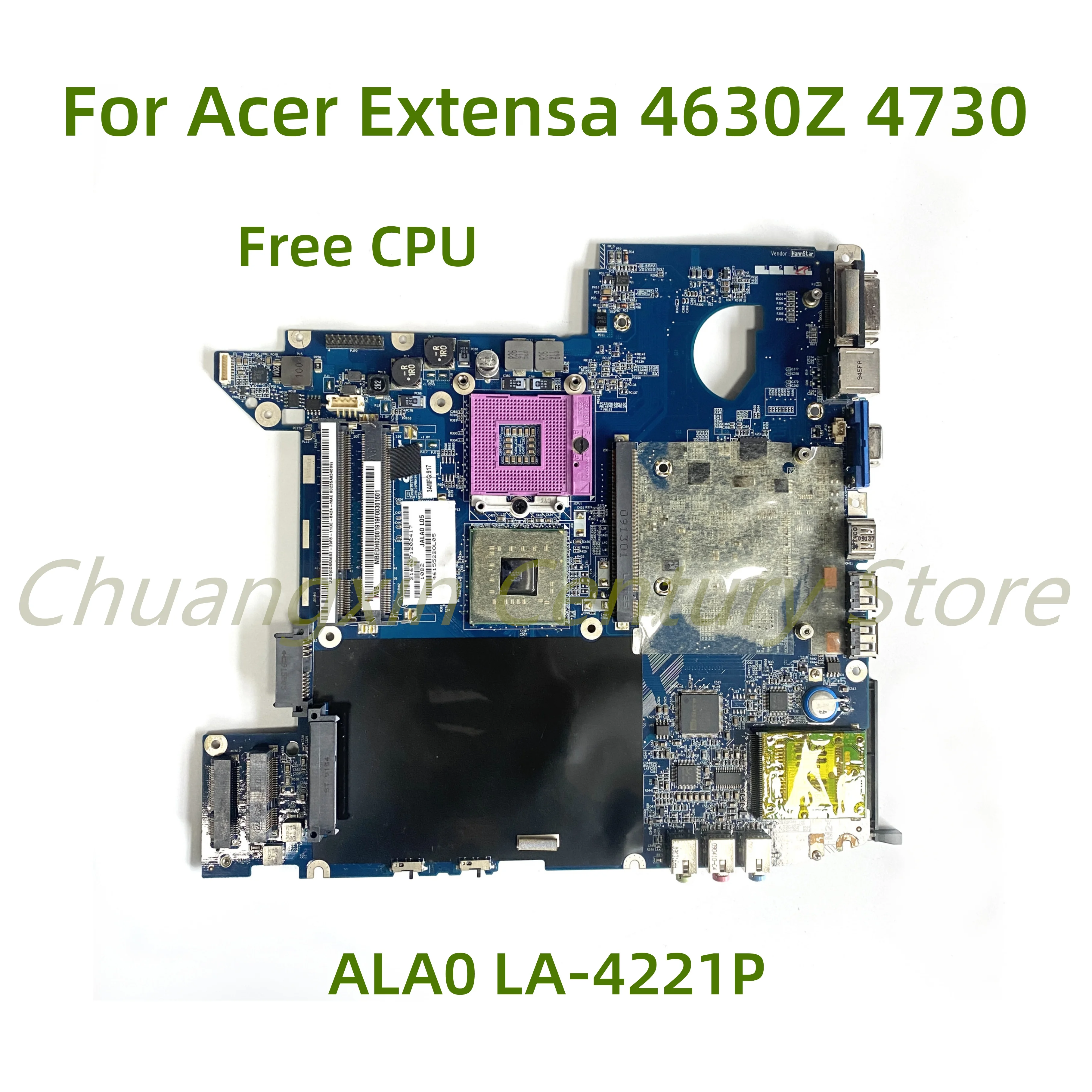 Adecuado para la placa base del ordenador portátil Acer Extension 4630Z 4730 ALA0 LA-4221P 100% probado completamente funciona