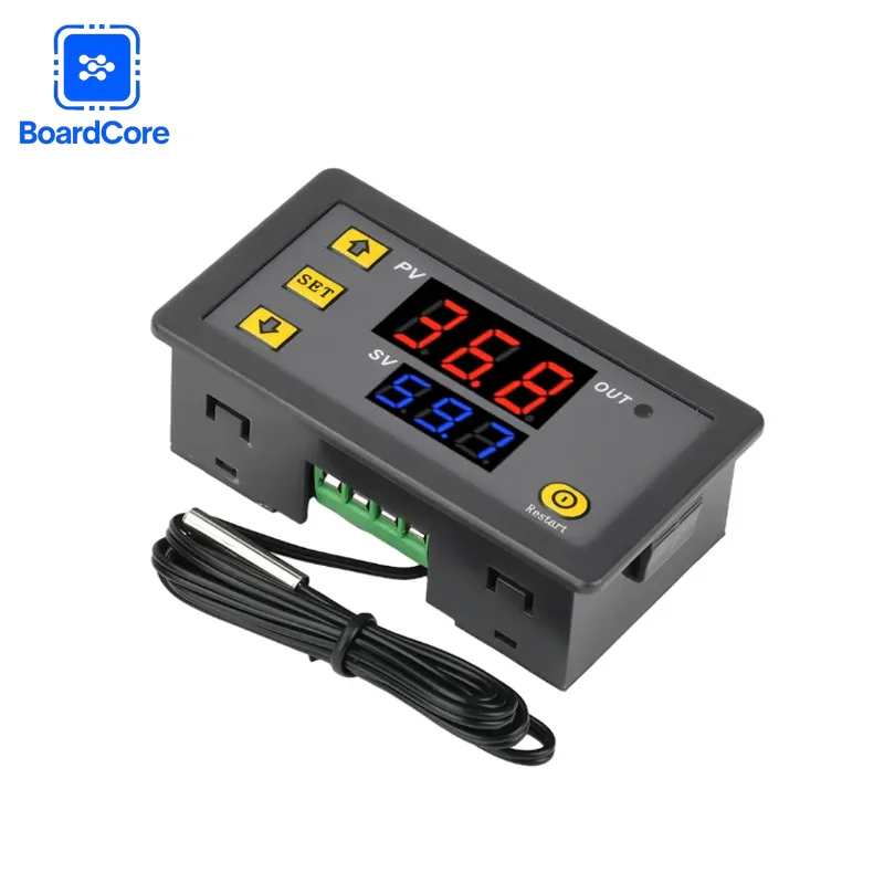 Módulo de termostato Digital W3230, placa controladora de temperatura con pantalla LED de 12V/24V/220V 20A con calefacción/refrigeración y Sensor - imagen 2