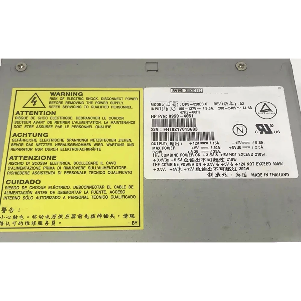 Para fuente de alimentación para HP B2600 0950-4157 300W funciona bien DPS-320EB C - imagen 5