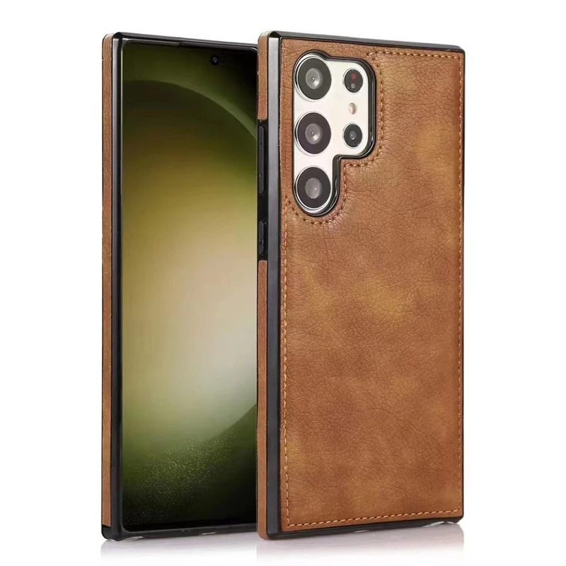 Funda de cuero PU de negocios de lujo para Samsung Galaxy S25 S24 S23 Ultra S22 Plus S25Ultra S25 + S24Ultra cubierta de parachoques a prueba de golpes