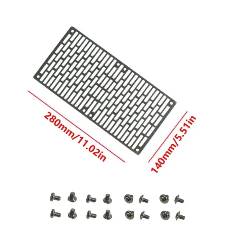 Cubierta protectora del radiador protector de placa del ventilador de refrigeración de acero galvanizado para componentes de refrigeración de PC protector del radiador 14/28/42cm - imagen 5