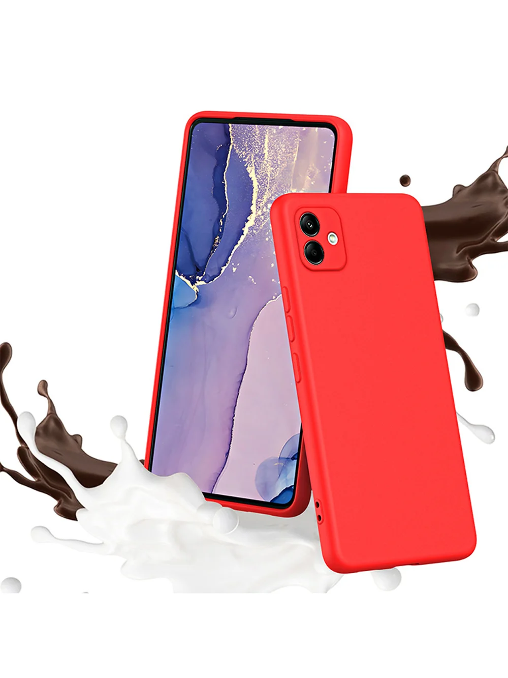 Funda de teléfono de silicona líquida de lujo para Samsung Galaxy A07 funda trasera de silicona mate para Samsung A07 Fundas Coque - imagen 5