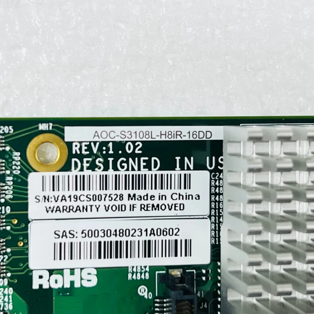 Tarjeta de matriz SAS SATA AOC-S3108L-H8IR-16DD 9361-8I 2G - imagen 3