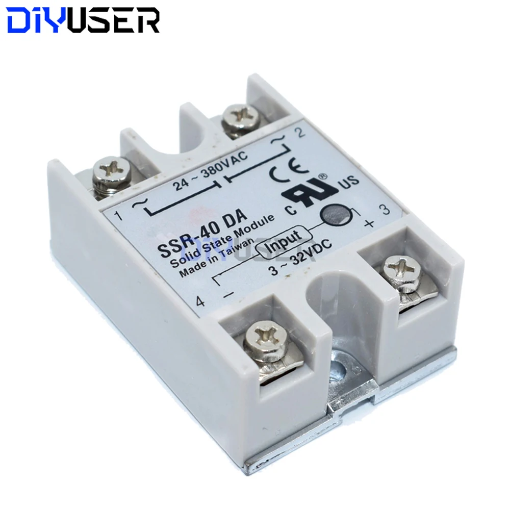 Módulo de relé de estado sólido SSR-40DA 40A CC a CA conmutación de alta potencia para sistema de control de temperatura automatización industrial - imagen 4
