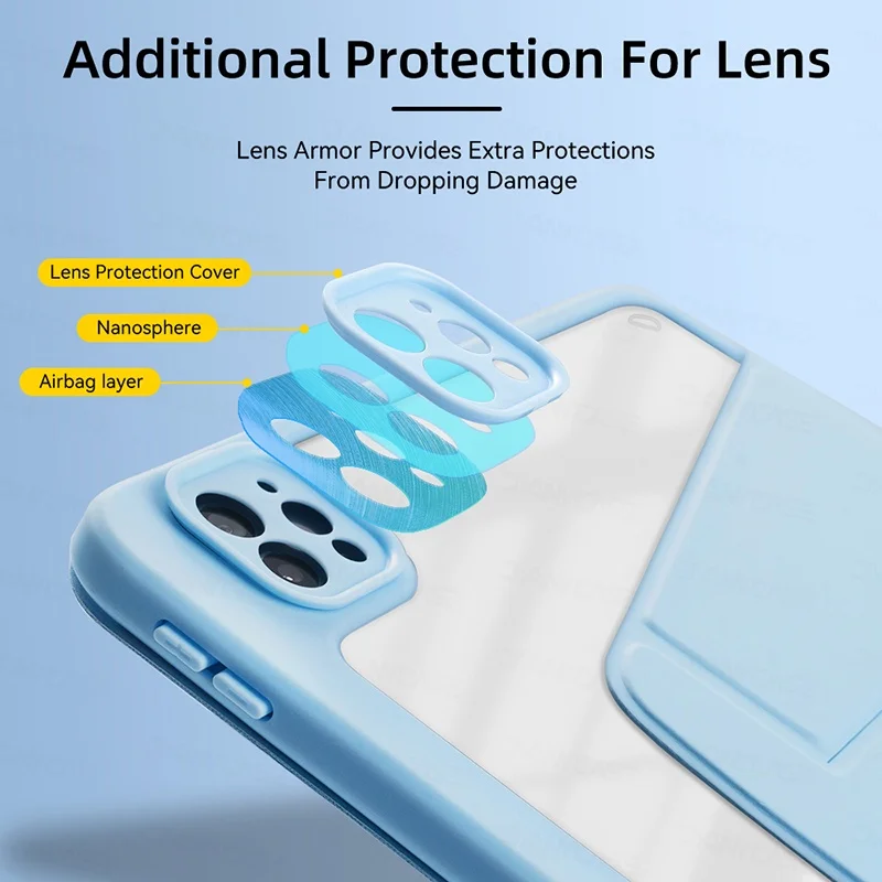 TBTIC 360 °   Funda giratoria para iPad Air 4 5 10th 10,9 Pro 11 9th 8th 7th Gen 10,2 pulgadas Mini 6 carcasa con ranura para lápiz - imagen 5