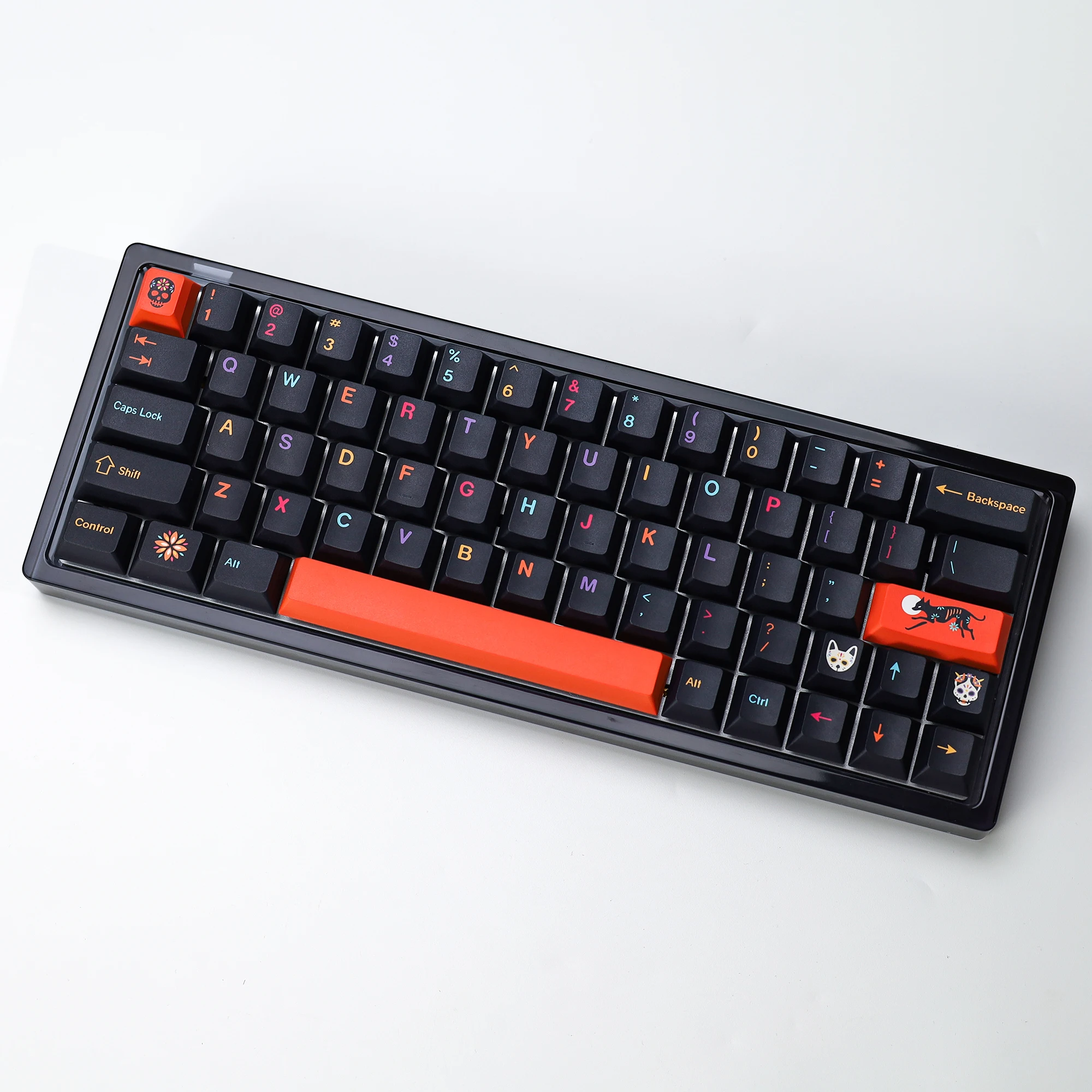 KBDiy GMK Mictlan 143 teclas PBT Keycap Hangul Dye-Sub Cherry perfil Alice ISO 7U teclas para teclado mecánico Aula 60 para juegos - imagen 5