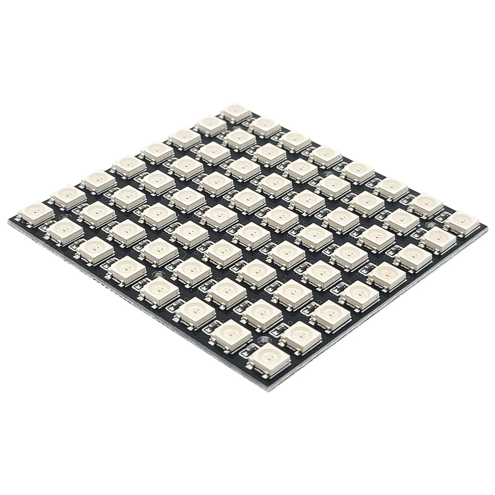 Módulo LED WS2812 5050 RGB Placa de desarrollo de controlador a todo color Cuentas de 64 bits 8x8 5V - imagen 4