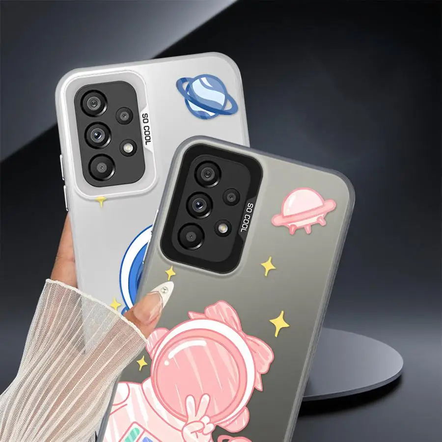 Funda blanda de astronauta espacial de dibujos animados para Samsung Galaxy A26 A36 A53 A55 A54 A73 A52 A51 A56 A72 A35 A71 - imagen 5