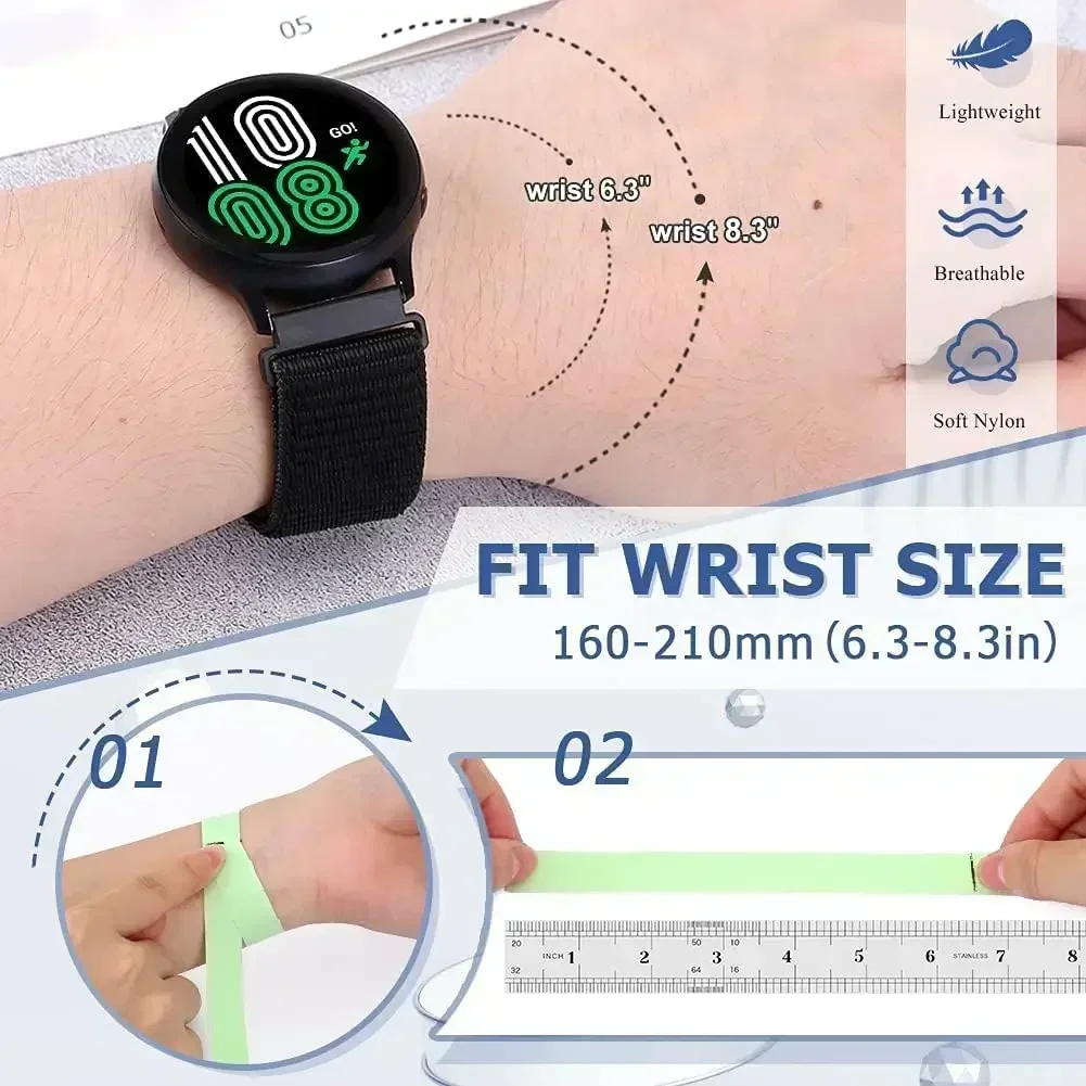 Correa de reloj trenzada de 20mm y 22mm para Fossil gen 6, 44mm Gen6 gen 5 5e/Gen5 LTE, pulsera de repuesto de correa de nailon de 45mm para Fossil - imagen 5