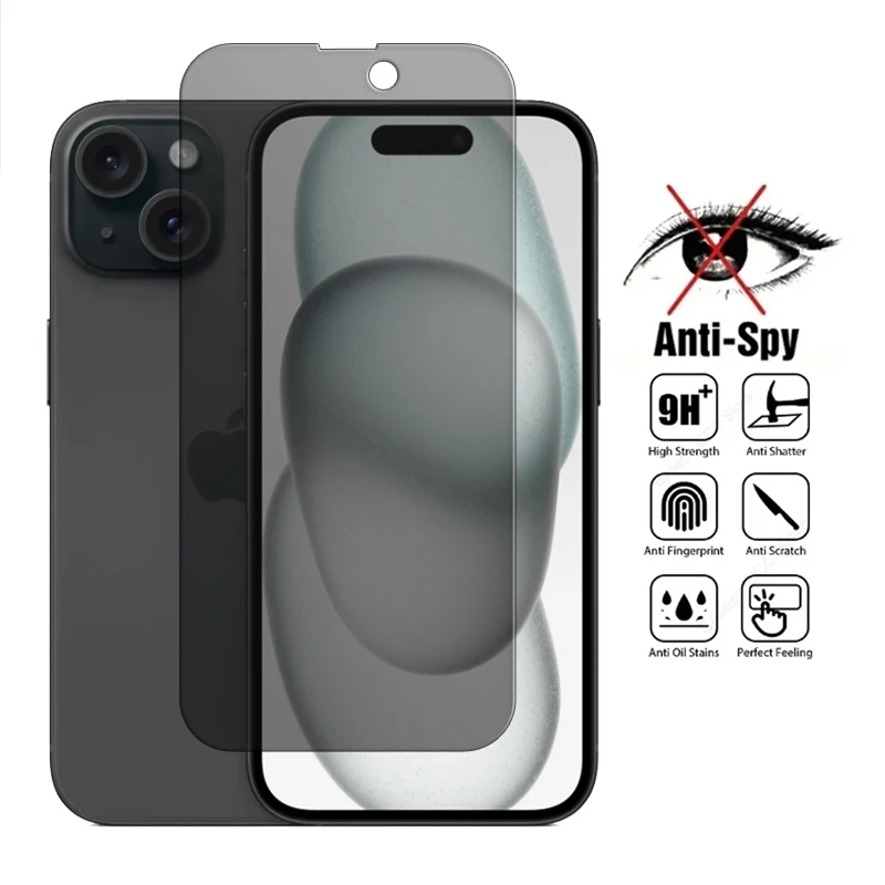 Protector de pantalla de vidrio templado para iPhone, película de lente para iPhone 15, 16, 15 Pro Max Plus - imagen 2