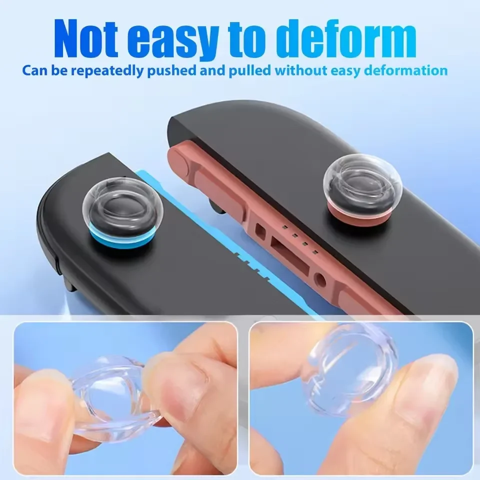 Tapas de empuñaduras de pulgar para consola Switch 2, controlador analógico de silicona suave, cubiertas protectoras antideslizantes para empuñadura de palanca de mando, tapa de Joystick - imagen 2