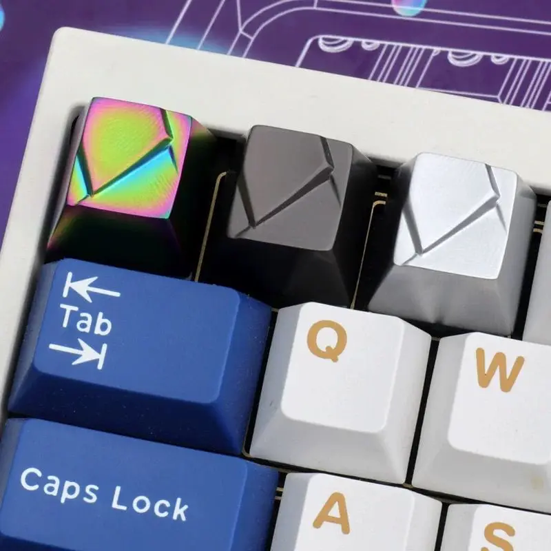 Teclas de Metal geométricas, tapa de tecla personalizada, altura Chreey R4, teclado mecánico Original, diseño creativo - imagen 4