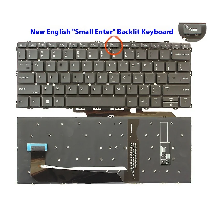 Para HP Elitebook X360 1030 G2 1030 G3 1030 G4 HSN-104C Q10C US teclado retroiluminado para ordenador portátil