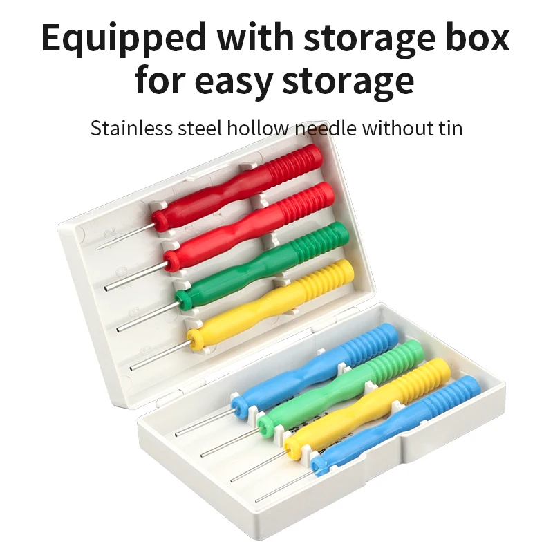 LUXIANZI agujas huecas herramienta para desoldar soldadura accesorios de asistencia de soldadura aguja de núcleo hueco de estaño antiadherente de acero inoxidable - imagen 5