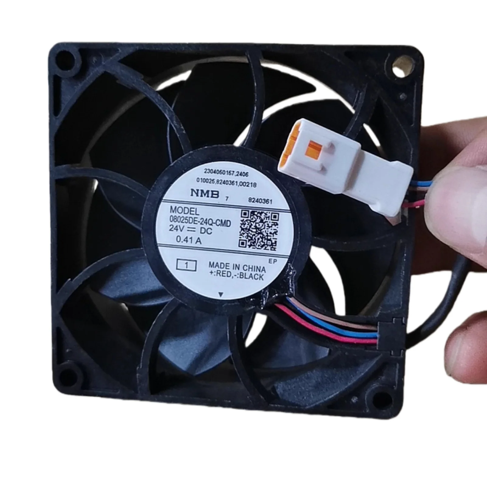 24V 0.41A 08025DE-24Q-CMD Inversor/Ventilador de refrigeración del inversor fotovoltaico, ventilador sin escobillas CC de alto flujo de aire para equipos industriales