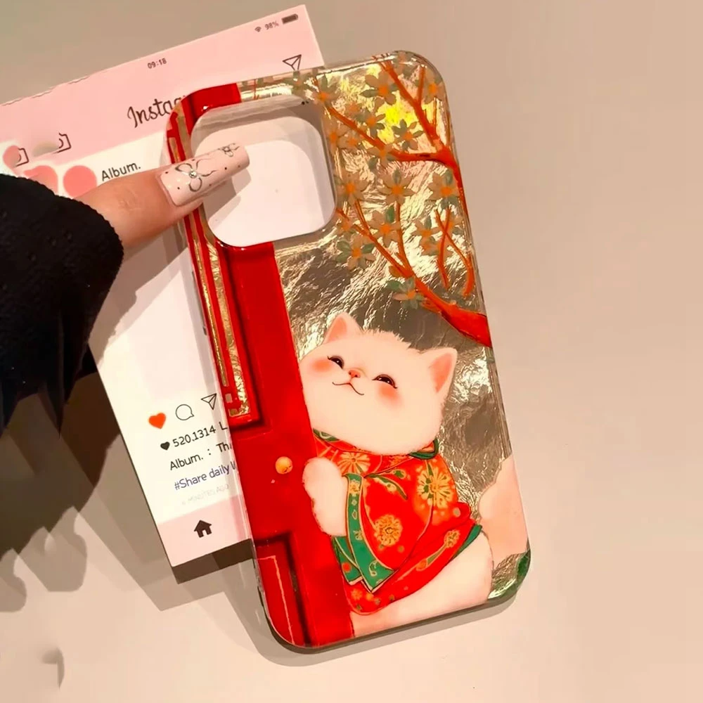 Funda de teléfono transparente a prueba de golpes con diseño de gato para Samsung Galaxy A56 A07 A17 A55 A36 A26 A16 A53 A06 A14 A24 A34 A54 A15 A12 - imagen 4