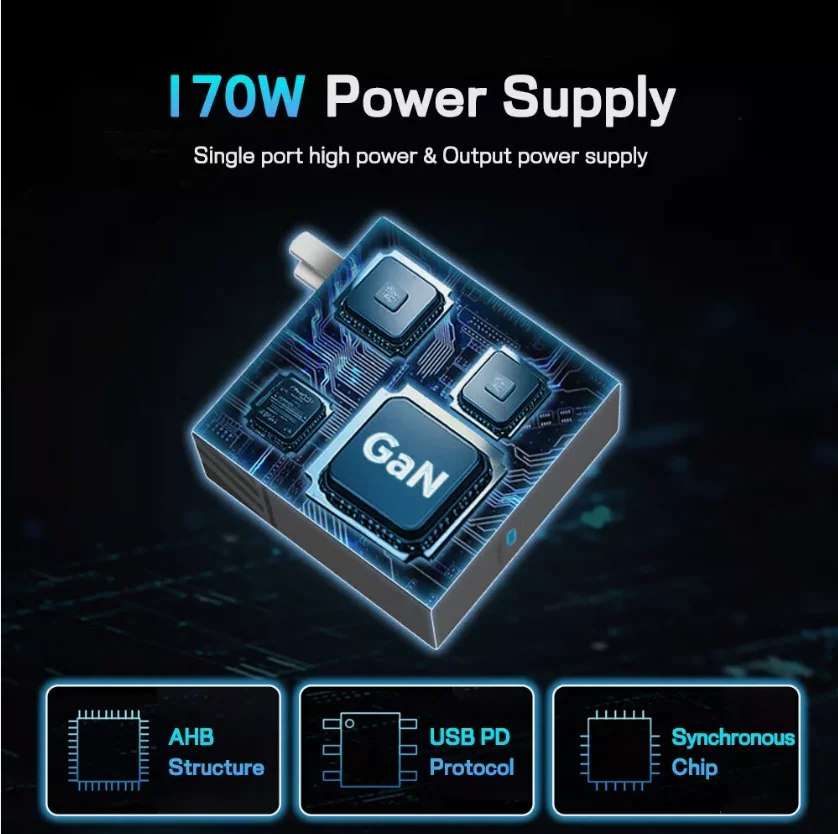 Original para Lenovo Legion 170W cargador rápido C170 PD3.0 adaptador GaN LA170 con cable - imagen 3