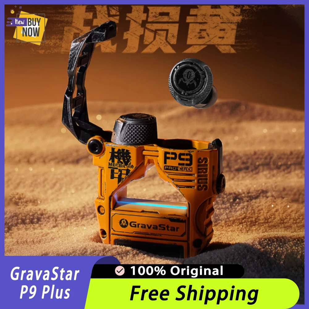 GravaStar P9 Plus auricular inalámbrico Bluetooth portátil reducción de ruido deportes electrónicos auriculares para juegos sonido Hifi estéreo RGB luz regalo