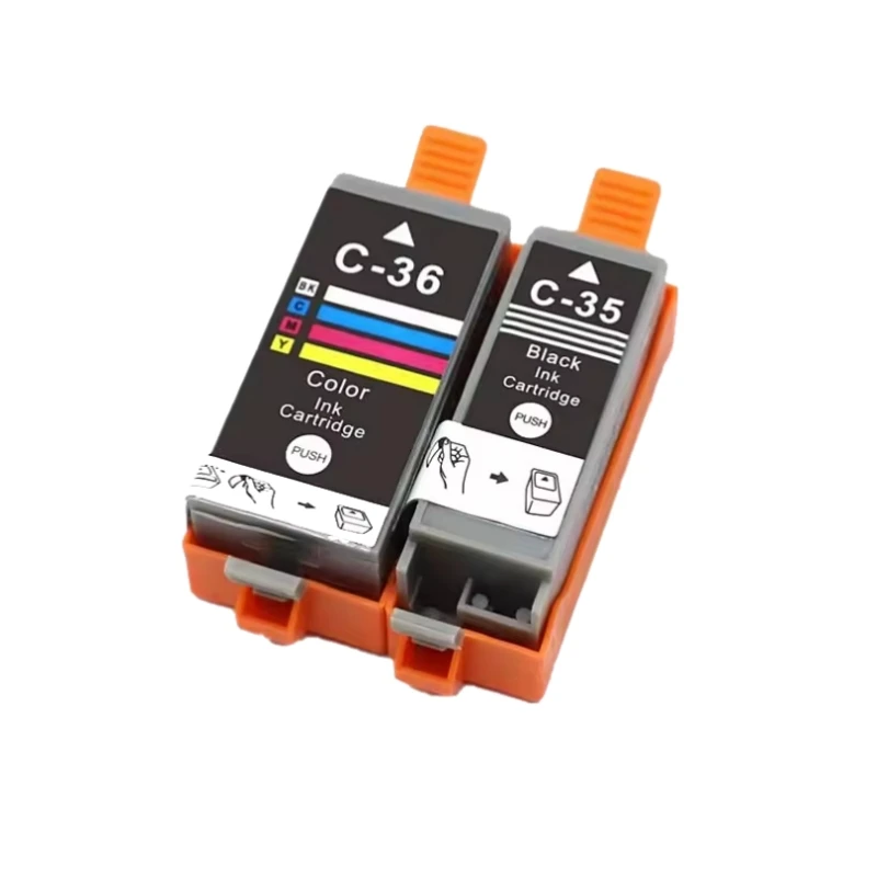 Derisa 10 Uds cartucho de tinta PGI-35 PGI35 CLI-36 CLI36 Compatible pgi35 cli36 para impresora Canon PIXMA IP100 iP110 IP100B TR150 - imagen 2