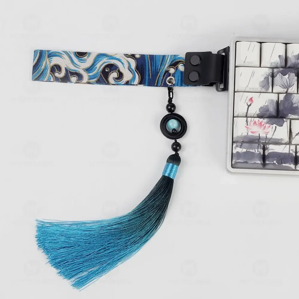 Cinta para teclado, correa para teclado mecánico, personalización de correa para teclado de eje magnético, Wooting Atk68, decoración Drunkdeer con borlas