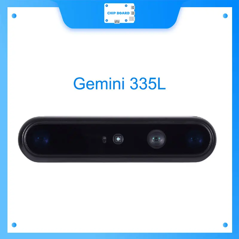 Orbbec Gemini Cámara RGB de 335L de profundidad MX6800 ASIC Línea base de 95 mm IP65 con clasificación de menos de 0,8 por ciento RMSE a 2 m FOV de 90 grados