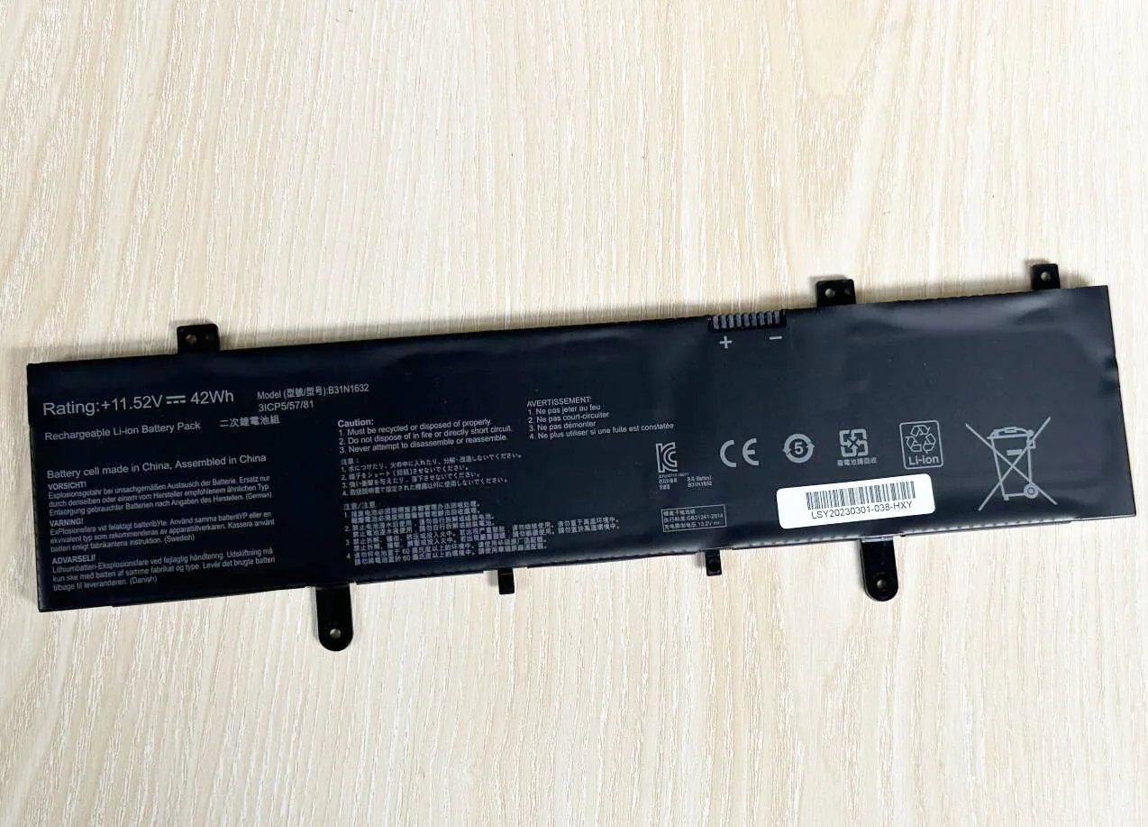 Nueva batería de ordenador portátil B31N1632 para Asus Vivobook 14 X405 X405U X405UQ Zenbook S4100U Series 0B200-02540000 3ICP5/57/81 - imagen 3