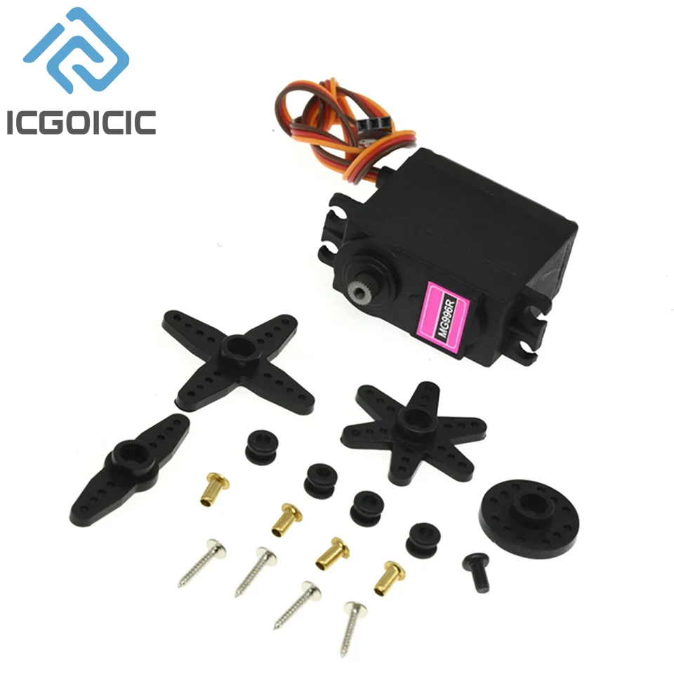 MG996R MG946R MG995 Engranaje de dirección estándar metálico 180 ° 360 ° Equipo de dirección del robot digital 20KG