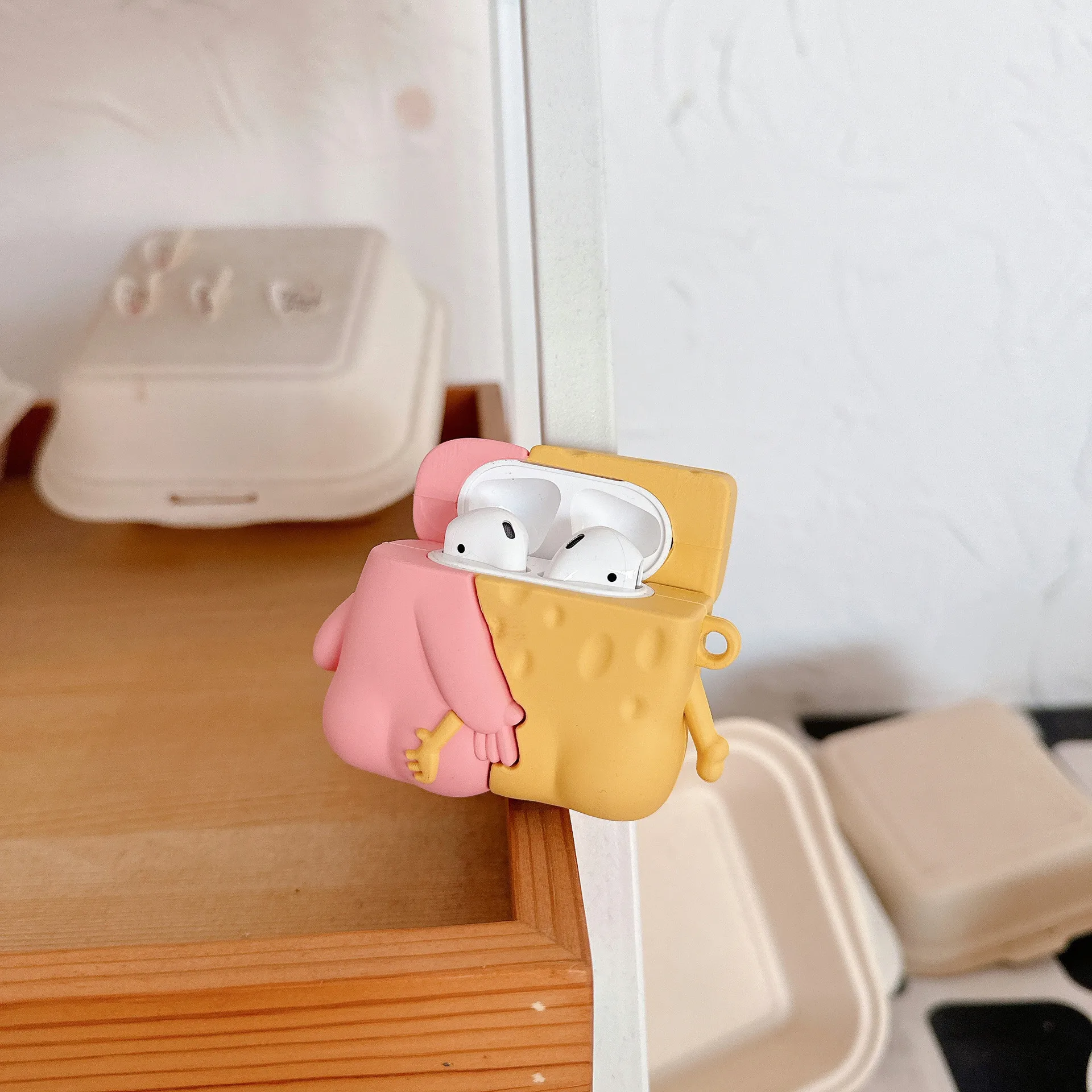 Para funda Airpods Pro 3, funda protectora de silicona para auriculares 3D Bob Esponja Patrick Star Friends para Airpods 4/Airpods Pro 2 niños - imagen 3