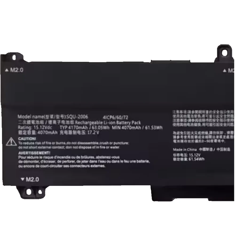 Nueva batería Original para ordenador portátil SQU-2006 15,12 V 63.05Wh para la serie ThundeRobot 16 911X - imagen 3