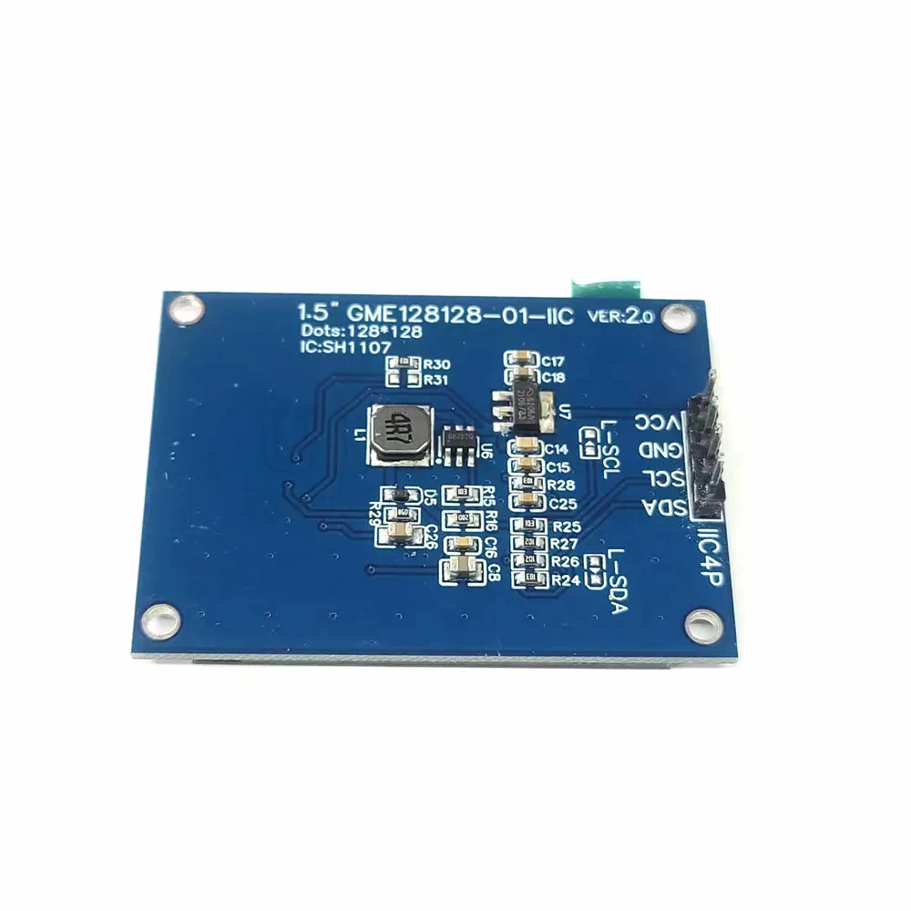 Módulo de pantalla blanca LCD OLED de 1,5 pulgadas 128*128 puntos Chip controlador SH1107 3V-5V COG I2C IIC 4PIN - imagen 4