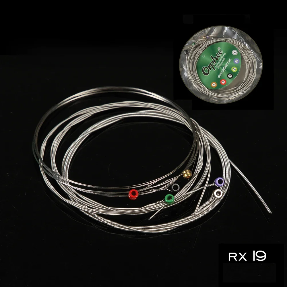 Studio Quality Sound Orphee Rx19 Cuerdas eléctricas de tensión media 6 juegos - Niquelado brillante, jugabilidad suave - imagen 2
