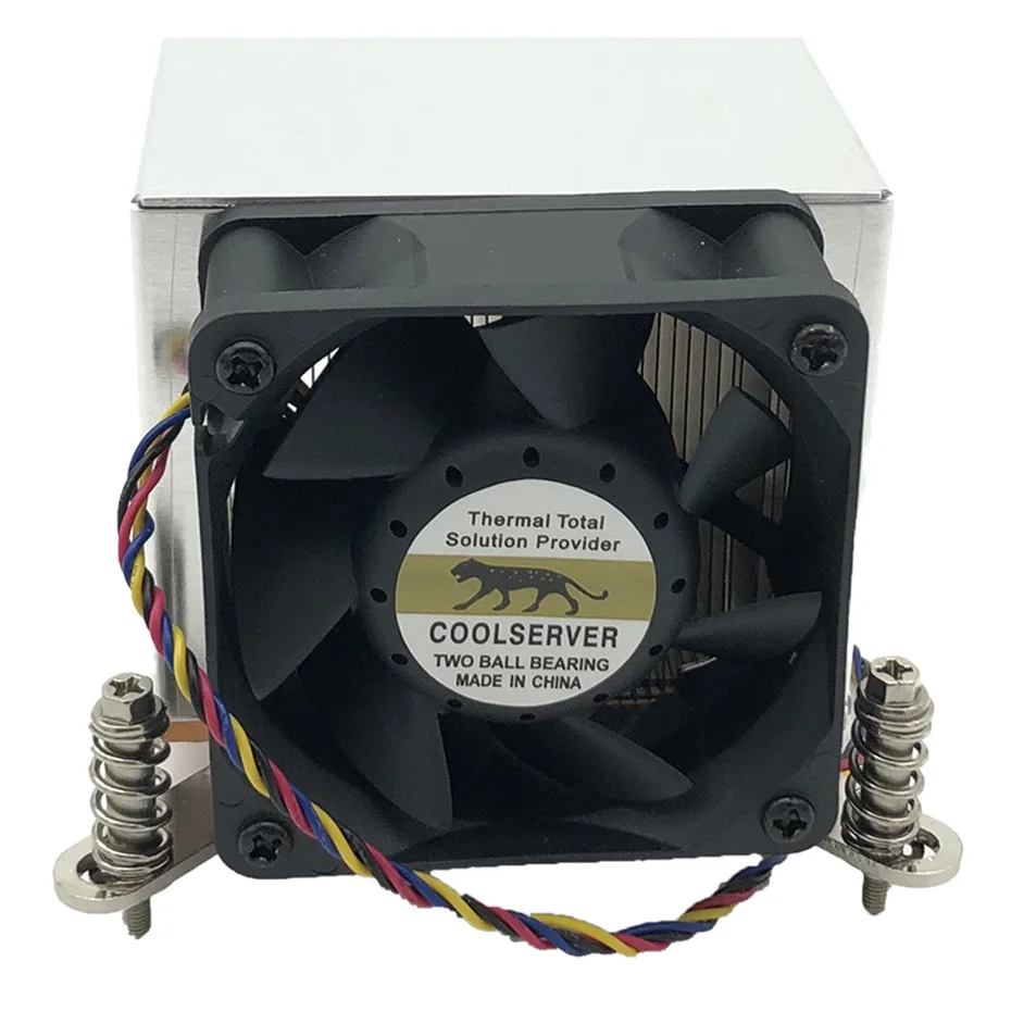 COOLSERVER-enfriador de CPU de servidor 2U6CA, radiador de 4 tubos de calor de alta calidad con 4 pines PWM, ventilador de refrigeración de 6mm para LGA 2011, disipador de calor de CPU - imagen 2