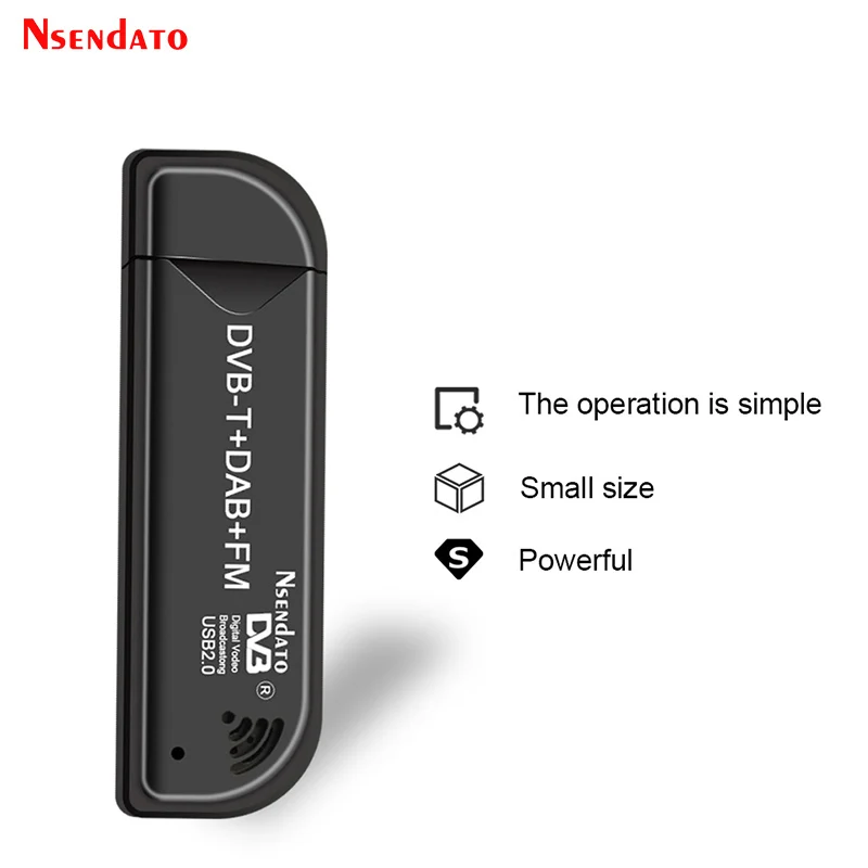 Receptor de sintonizador de TV Digital con antena, USB 2,0, DAB, FM, DVB-T, RTL2832U, FC0012, SDR, USB, envío directo